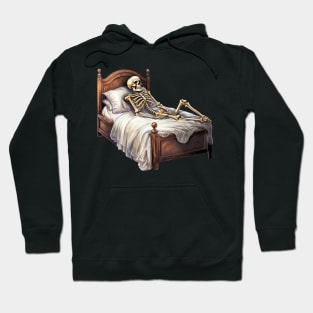 Skeleton sleep on the Bed Hoodie
